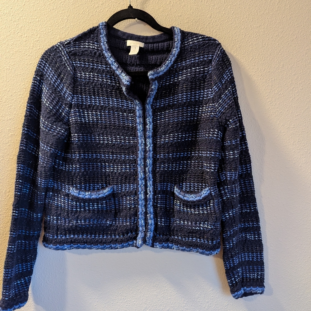 Chico's Blue Jacket Size 1 (M)